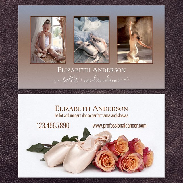 Your Photos Ballet Modern Dance  Business Card (Creator Uploaded)