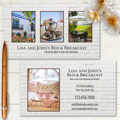 Your Photos Bed and Breakfast Holiday Business Card