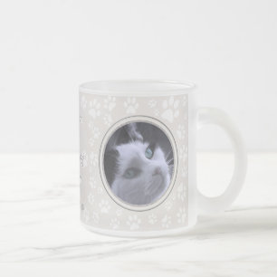 Your Photos Cat Memorial Paw Prints Sand Mug