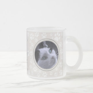 Your Photos Cat Memorial Paw Prints Sand Mug