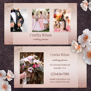 Your Photos Classic Elegant Wedding Planner Business Card by sunnysites at Zazzle