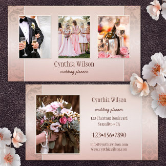 Your Photos Classic Elegant Wedding Planner Business Card