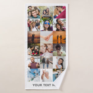 YOUR Photos Collage bath towel