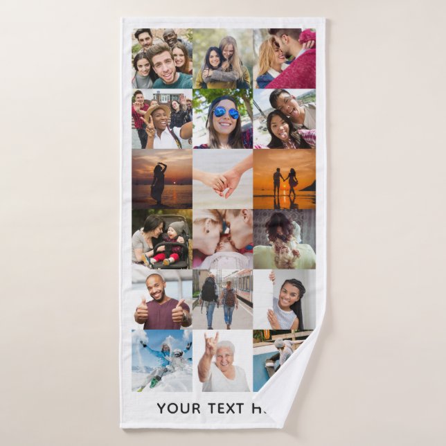 YOUR Photos Collage bath towel (Bath Towel)