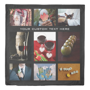 YOUR PHOTOS custom collage template duvet cover