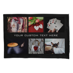 YOUR PHOTOS custom collage template pillow cases
