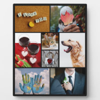 YOUR PHOTOS custom collage template plaque