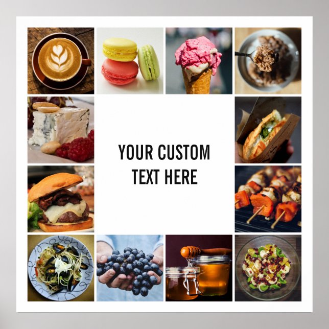 YOUR PHOTOS custom collage template poster (Front)