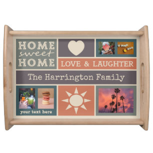 YOUR PHOTOS custom collage template serving tray