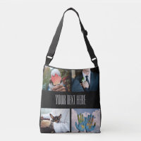 YOUR PHOTOS custom collage template tote bags