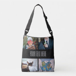 YOUR PHOTOS custom collage template tote bags