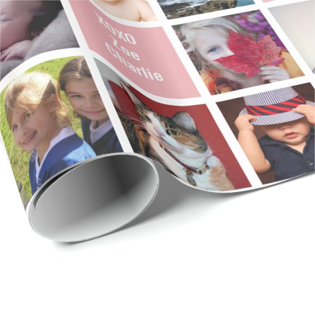 Your Photos | Custom Grandma 51-Image Collage Gift Wrapping Paper (Roll Corner)