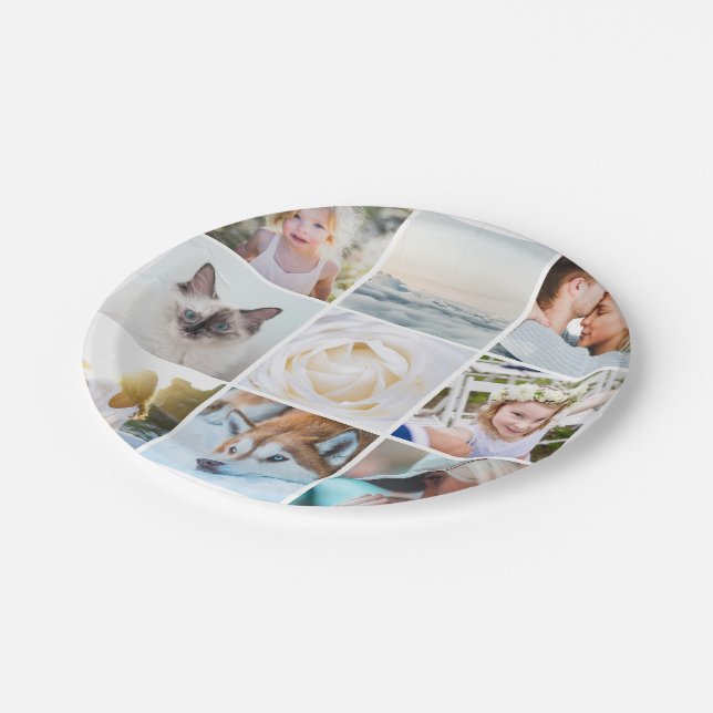 Your Photos Custom Modern Paper Plates (Angled)