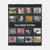 YOUR PHOTOS custom template fleece blanket