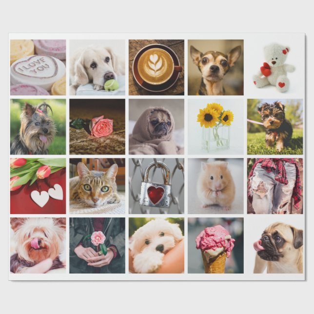 YOUR PHOTOS custom template wrapping paper (Flat)