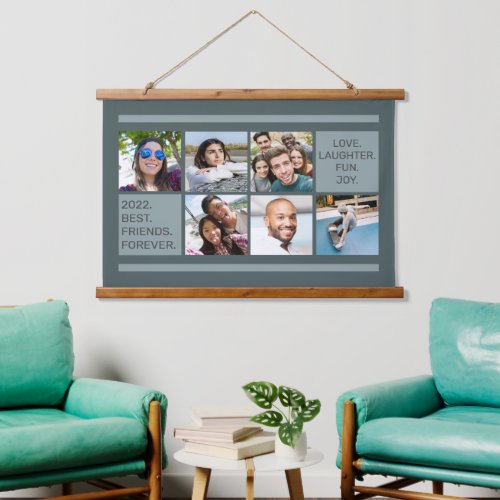 YOUR PHOTOS Custom Text Hanging Tapestry