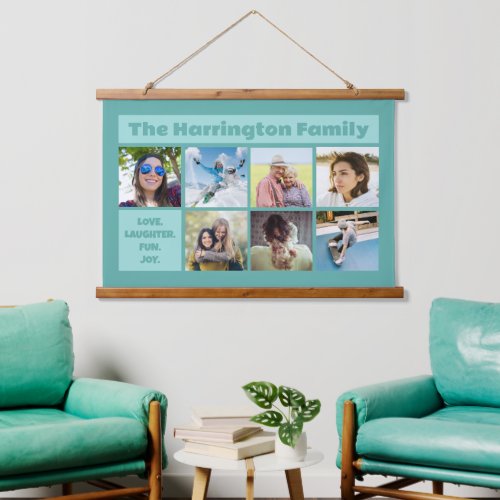 YOUR PHOTOS Custom Text Hanging Tapestry