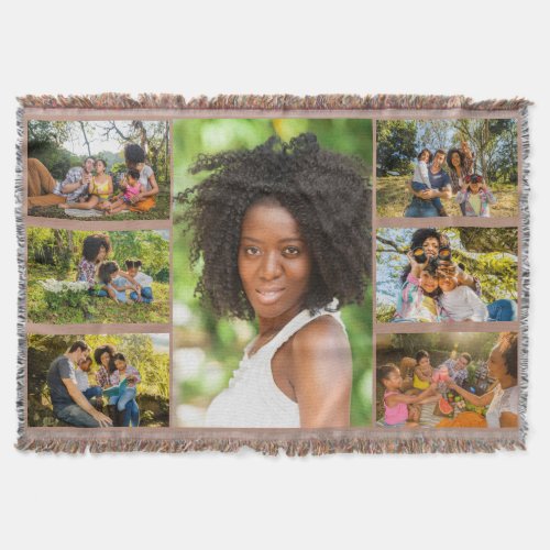 YOUR PHOTOS custom throw blanket