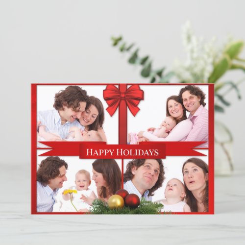 Your Photos Festive Christmas Holidays Card