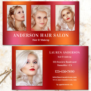 Your Photos Glam Hair Beauty Business Card