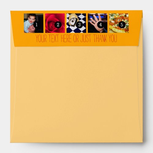 Your Photos Images Your Greeting Text Sun Yellow Envelope