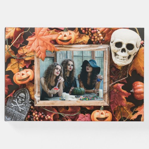 YOUR PHOTOS in Halloween Frame custom guest book