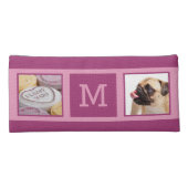YOUR PHOTOS & MONOGRAM custom pencil case (Back)