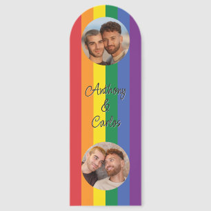 YOUR Photos & Names Rainbow Pride Bookmarks