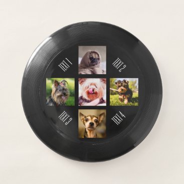 YOUR PHOTOS or cute dogs custom text frisbee