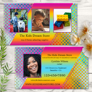 Your Photos Portfolio Toys Store Business Card