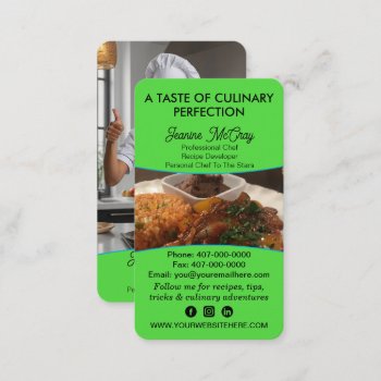 Your Photos Restaurant Chef Catering Services Business Card by WhizCreations at Zazzle
