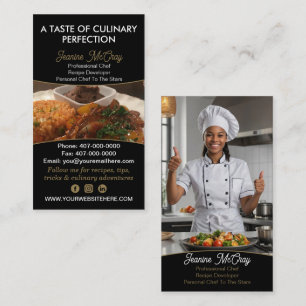 Your Photos Restaurant Chef Catering Services Business Card