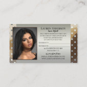 Your Photos Showcase Hair Stylist Referral Business Card (Back)