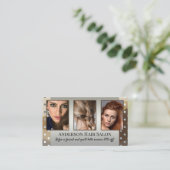 Your Photos Showcase Hair Stylist Referral Business Card (Standing Front)
