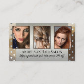 Your Photos Showcase Hair Stylist Referral Business Card (Front)