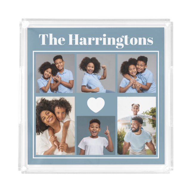 YOUR Photos, Text & Color Acrylic Tray (Front)