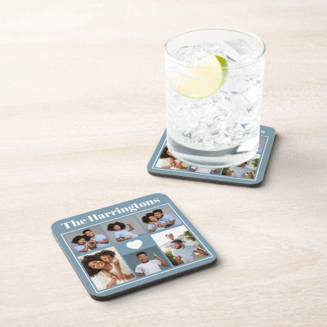 Your Photos, Text & Color coaster set (Right Side)