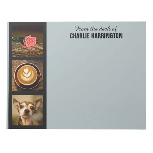 YOUR PHOTOS TEXT  COLOR custom notepads