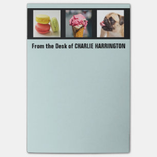 YOUR PHOTOS, TEXT & COLOR custom Post-It notes