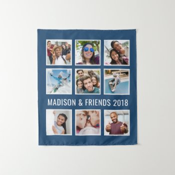 Your Photos  Text & Color Custom Tapestry by PizzaRiia at Zazzle