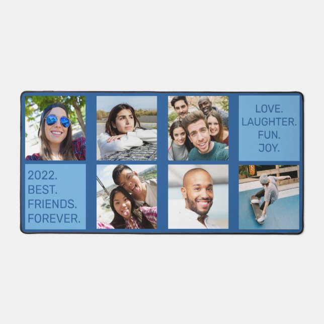 YOUR Photos, Text & Color Desk Mat (Front)