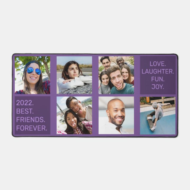 YOUR Photos, Text & Color Desk Mat (Front)