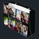 YOUR PHOTOS, TEXT & COLOR large gift bag<br><div class="desc">Using the "Customize it" function,  you can change the background color to any color you wish.
See my store for more custom photo products.</div>