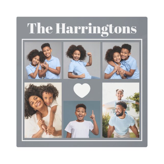 YOUR Photos, Text & Color Metal Print (Front)