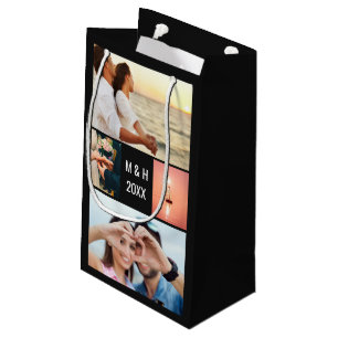 YOUR PHOTOS, TEXT & COLOR small gift bag
