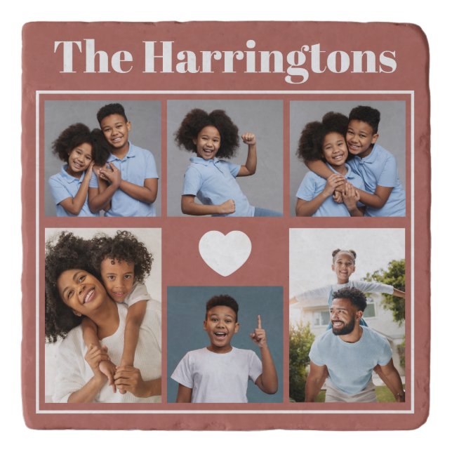 YOUR Photos, Text & Color Trivet (Front)