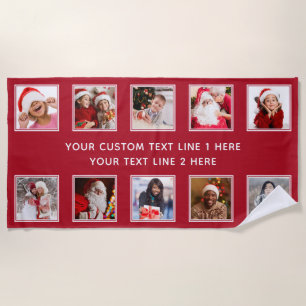 YOUR PHOTOS & TEXT custom beach towel