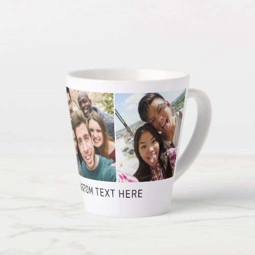 YOUR photos  text custom latte mug