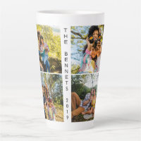 YOUR photos & text custom latte mug