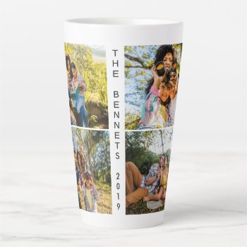 Your Photos & Text Custom Latte Mug by PizzaRiia at Zazzle